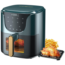 AirFryer 5.5 Litros com 8 Predefinições e Temporizador, 1450W 110V, HAUSHOF, Verde