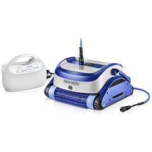 Robô Limpador de Piscina com Sucção de 4.500GPH de Motores Duplos e 3 Ciclos Cronometrados, SereneLife, Azul