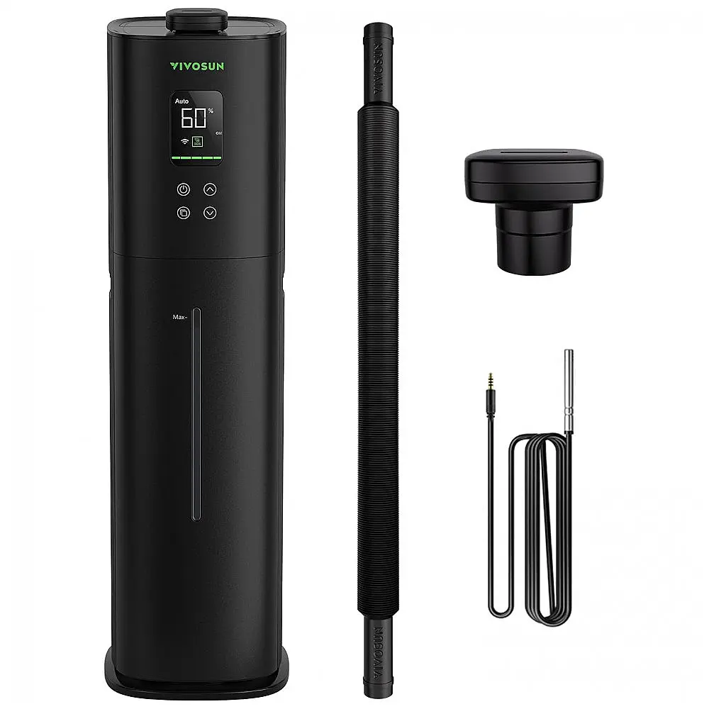 Umidificador Inteligente VIVOSUN AeroStream H09 Preto WiFi com Sonda de Temperatura 9L 110V