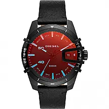 Diesel Relógio Masculino de Quartzo , c, Pulseira de Couro, Preto