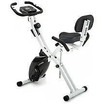 Bicicleta Ergométrica com 10 Velocidades e 2 Posições, Branca, LANOS XBWhite, Preto