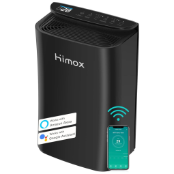 Purificador de Ar Inteligente de grau Médico H13 HEPA, 25W, 110v, HIMOX, Branco