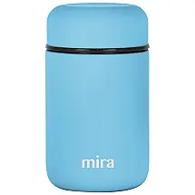 Frasco Térmico para Alimentos 400mL em Aço Inoxidável com Vedação a Vácuo, Pérola, MIRA BRANDS, Azul turquesa