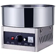 Máquina de Algodão Doce Elétrica Profissional em Aço Inoxidável, 110v, WLL DP, Prateado