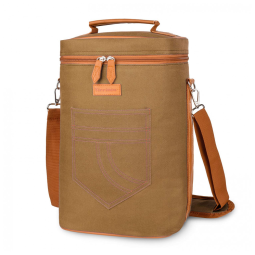 Bolsa Térmica Para Transporte de Vinhos Tirrinia até 4 Garrafas, Bege