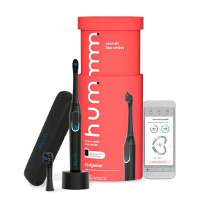 hum by Escova de Dentes Elétrica Inteligente e Recarregável para Adultos, COLGATE 61014851, Preto