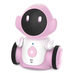 Brinquedo Robô Interativo Recarregável com Falas, Sensor de Toque e Controle de Voz, GILOBABY, Rosa