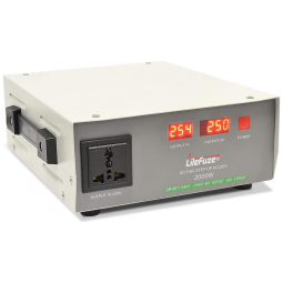 Transformador de Tensão 2000W Converte 110V 120V para 220V 240V, LiteFuze, Prata