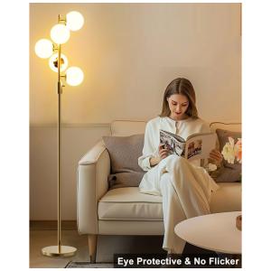 Luminária de chão dourada dimerizável ACOHOOK 5 globos 1,63m LED 3000K 110V