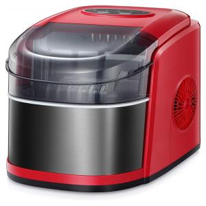R.W.FLAME Máquina de Gelo Automática Portátil Produz até 11kg, 24H, 110V, Cor Vermelha