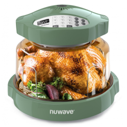 Panela Forno Infravermelho Elétrico com Temperaturas Ajustáveis, 100 Predefinições e 50 Memória, 110V 1500W, Nuwave, Verde Escuro