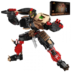 Kit de Construção Robô Zhang Fei Black com 920 Peças, JMBricklayer, Preto