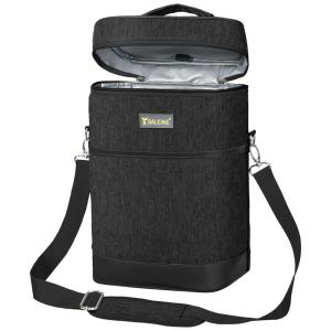 Bolsa Térmica Para Transporte de Vinhos BALEINE até 4 Garrafas, Preto