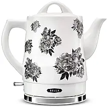 Chaleira Elétrica, Cerâmica, 1,5L, Floral, 110v, BELLA 14746, Branco