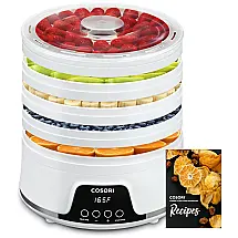 Desidratador de Alimentos com 5 Bandejas, Cronômetro, 600W, 110v, COSORI CFD N051 W, Branco