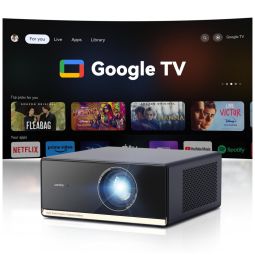 Projetor Wanbo X5 Pro Google TV 4K com 1100 ANSI Lumens, WiFi e Bluetooth, Projetor Inteligente para Casa ao Ar Livre, Foco Automático