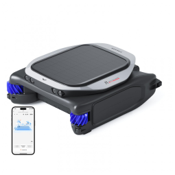 Aspirador Robótico de Superfície para Piscinas DREAME J1, Azul, Sistema Dual de Carregamento Solar e DC, Aplicativo Inteligente, Modelo 2025
