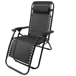 Cadeira Reclinável Ajustável Gravidade Zero com Apoio de Cabeça e Porta-Copos, Preta, Conforto Máximo