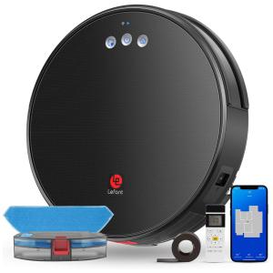 Aspirador de Pó Robô Inteligente e Automático 3200Pa 150Min de Ação com Alexa, 110v, LEFANT U180, Preto