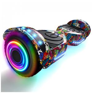 Hoverboard Certificado HS2.01 Monster Party com Rodas LED Flash, Bluetooth e Luzes LED