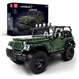 Kit de Construção Carro Pickup Wrange Off Road com 2096 Peças para Adultos, Mould King Estática, Verde