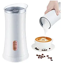 PGONEEE Espumador de Leite Elétrico, Capacidade 240 mL, Desligamento Automático, 110V, Branco