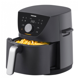 Fritadeira Elétrica Air Fryer 5,2L com 8 Menus Predefinidos e Função Menu-IQ, 110V 1500W, TOSHIBA, Cinza Metálico