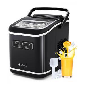 Máquina de Gelo Portátil, que Produz 12 kg em 24H com Função de Autolimpeza, Alça para Transporte Inclui Cesta e Colher de Gelo, 110V