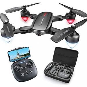 Drone com Camera 1080P e 2 Baterias para Adultos, ZUHAFA, Preto