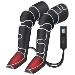 Massageador Elétrico de Compressão para Pernas e Pés 3 Modos e 3 Intensidades, COMFIER, Cinza