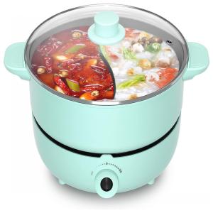 Panela Elétrica Multifuncional 5L com Controle de Temperatura, 1200W, 110v, UNAOIWN EHP B01, Verde