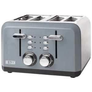 PERTH Torradeira de 4 Fatias com 6 Níveis de Tostagem, 1500W, 110v, HADEN 75007, Cinza