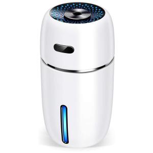 Mini Umidificador Ultrassônico Portátil 200mL, com Desligamento Automático, Luz de LED, QUALIS, Branco