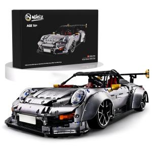 Kit de Construção Carro Corrida GTZ RScom 3389 Peças, Nifeliz, Prata