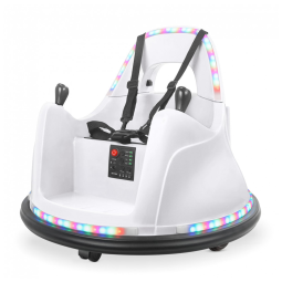 Carro Elétrico Infantil Bate Bate com 2 Velocidades, Controle Remoto e APP, Luzes LED, Bluetooth, Giro de 360 ​​° e Adesivo, 12V, Kidzone