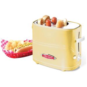 Máquina de Hot Dog e Torradeira Retrô até 2un Por Vez em Aço Inoxidável, 110V, Nostalgia, Amarela