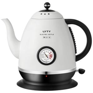 Chaleira Elétrica 1.5L com Desligamento Automático, Aço Inoxidável, 1000W, Branca, 110v, LYTY, Branco