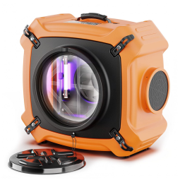 Purificador de Ar Industrial com Filtragem HEPA de 3 Estágios e Saída GFCI, 115V, Alorair HEPA Max 970, Laranja