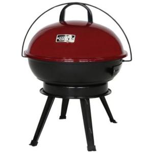 Grelhador a carvão portátil de 14,5 polegadas, EXPERT GRILL, Vermelho