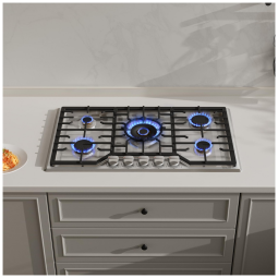 Cooktop a gás 5 queimadores Robam inox 36cm série Turbo Flame queimadores em latão proteção contra falha de chama 110V