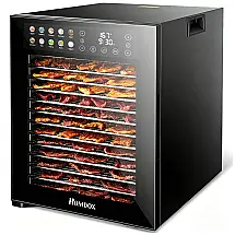 Desidratador de Alimentos Homdox Prata 14 Bandejas Inox com Timer 48H e Controle de Temperatura 120V