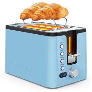 Hosome Torradeira 2 Fatias c, Rack de Aquecimento, 800W 110V, Azul