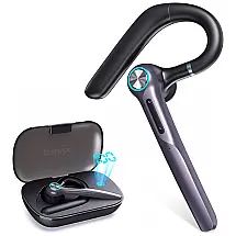 Fone de Ouvido Bluetooth com Estojo de Carregamento 48h de Ação e Luz LED, EUMSPO G3, Preto