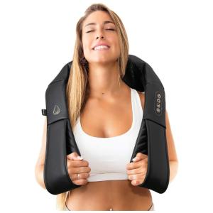 InvonSpa Massageador Shiatsu Elétrico Portátil 3D para Ombros, Costas com Bolsa de Transporte, Bivolt, Cinza