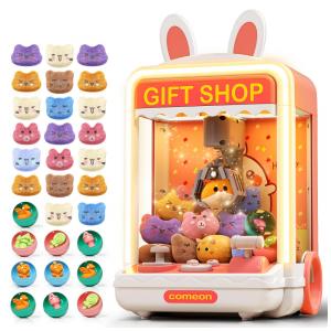 Aiqi Máquina de Garra 30 PCS para Crianças Rabbit/Bunny com Luzes e Sons, Mini Vending Machine Eletrônica para Meninas de 3 a 8 Anos
