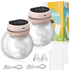 Bomba Tira Leite Nanawawa Única Elétrica Recarregável com Painel Digital 3 Modos e 9 Níveis de Sucção, Rosa