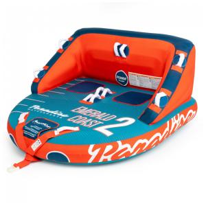 Boia Rebocável para 1 a 2 Pessoas com Costura Reforçada e Acolchoamento EVA, Paradise Water Sports, Azul e Laranja