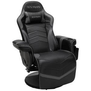 Cadeira de Escritório Gamer Reclinável com Apoio de Cabeça e Pés, RESPAWN RSP 900 GRY, Cinza escuro