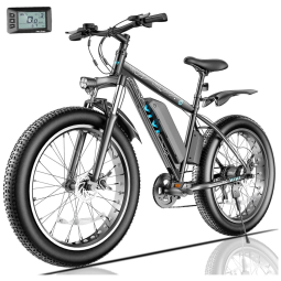 VIVI Bicicleta Elétrica Motorizada 7 Velocidades e 3 Modos, 500W, Preta