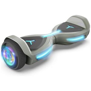 Hoverboard Elétrico de Auto Equilíbrio com Alto Falante Integrado e Farol LED, 150W, HOVERSTAR LBW27, Cinza